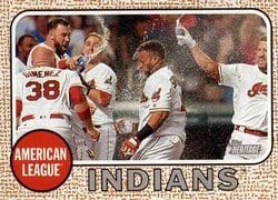 2017 Topps Heritage Base Set Cleveland Indians #385 card