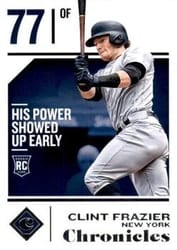 2018 Panini Chronicles Base Set Clint Frazier #20 card