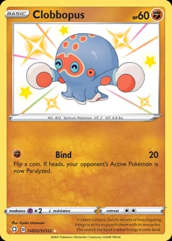 Shining Fates Shiny Vault Clobbopus #SV072 card