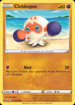 Sword & Shield Clobbopus #111 card