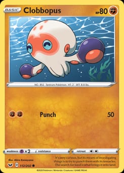 Sword & Shield Clobbopus #112 card