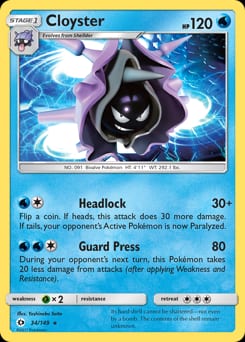 2017 Sun & Moon Cloyster #34 card