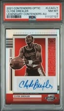 2021-22 Panini Contenders Optic Legendary Contenders Autographs Clyde Drexler #LCA-CLY card