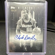 2025-26 Topps Midnight Dark Marks Signatures Clyde Drexler #DM-CD card