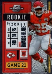 2020 Panini Contenders Optic Base Set Clyde Edwards-Helaire #68 card