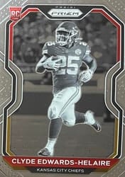 2020 Panini Prizm Base Set Clyde Edwards-Helaire #328 card