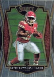 2020 Panini Select Base Set Clyde Edwards-Helaire #154 card