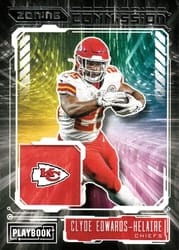 2021 Panini Playbook Zoning Commission Clyde Edwards-Helaire #ZC-CEH card