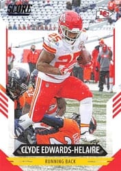 2021 Score Base Set Clyde Edwards-Helaire #3 card