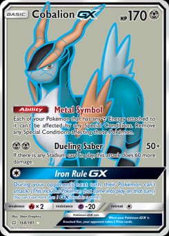 Team Up Cobalion-GX #168 card
