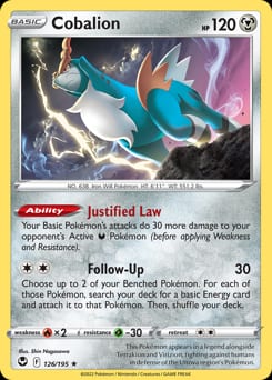 Silver Tempest Cobalion #126 card
