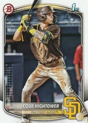 2025 Bowman Prospects Cobb Hightower #BP-104 card