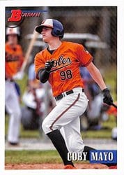 2021 Bowman Heritage Base Set Coby Mayo #231 card