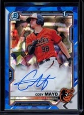 2021 Bowman Sapphire Edition Autographs Coby Mayo #BSPA-CM card