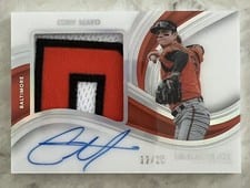 2023 Panini Immaculate Collection Premium Patch Autographs Coby Mayo #PPA-CM card