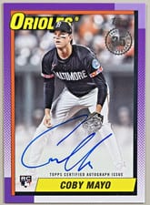 2025 Topps 1990 Topps Baseball Autographs Series Two Coby Mayo #90B2-CM card