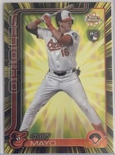 2025 Topps Chrome Radiating Rookies Coby Mayo #RR-1 card