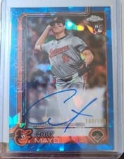 2025 Topps Chrome Sapphire Rookie Autographs Sapphire Coby Mayo #RA-CMA card
