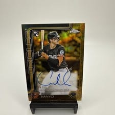 Coby Mayo 2025 Topps Gilded Collection Chrome Gold Autographs card