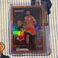 2025 Topps NBA Hoops Coby White Orange Hoops #65 card
