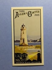 2025 Topps Allen & Ginter Light The Night (Minis) Cockspur Island Lighthouse #LTN-21 card