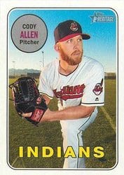 2018 Topps Heritage Base Set Cody Allen #157 card
