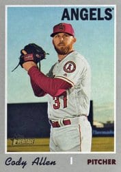 2019 Topps Heritage Base Set Cody Allen #569 card