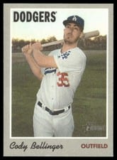 2019 Topps Heritage 1970 Cloth Stickers Cody Bellinger #24 card