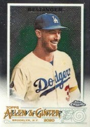 2020 Topps Allen & Ginter Chrome Base Set Cody Bellinger #65 card