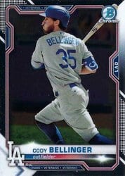 2021 Bowman Chrome Base Set Cody Bellinger #89 card
