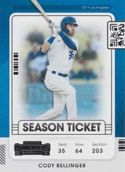 2021 Panini Contenders Base Set Cody Bellinger #63 card