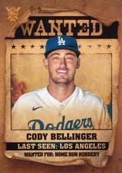 2021 Topps Big League Wanted Cody Bellinger #WT-6 card