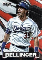 2021 Topps Fire Base Set Cody Bellinger #132 card