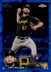 2023 Topps Chrome Update Sapphire Edition Base Set Cody Bolton #USCS223 card