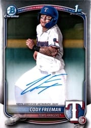 2025 Bowman Chrome Prospects Autographs Cody Freeman #CPA-CFR card