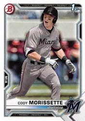 2021 Bowman Draft Base Set Cody Morissette #BD-88 card