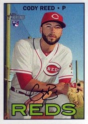 2016 Topps Heritage Base Set Cody Reed #608 card