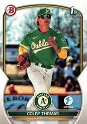 2023 Bowman 1st Edition Base Set Colby Thomas #BPPF-32 card