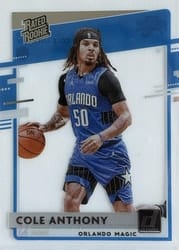 2020-21 Clearly Donruss Base Set Cole Anthony #52 card