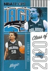 2020-21 Hoops Class of 2020 Cole Anthony #4 card