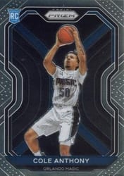 2020-21 Panini Prizm Base Set Cole Anthony #292 card
