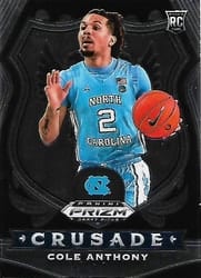 2020 Panini Prizm Draft Picks Base Set Cole Anthony #89 card