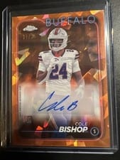 2024 Topps Chrome Sapphire Edition Rookies Autographs Sapphire Cole Bishop #RA-CBI card