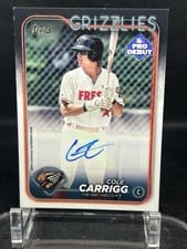 2024 Topps Pro Debut Autographs Cole Carrigg #PD-9 card