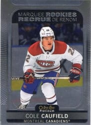 2021-22 O-Pee-Chee Platinum Base Set Cole Caufield #201 card