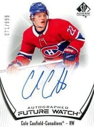 2021-22 SP Authentic Base Set Cole Caufield #101 card