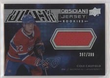 2021-22 SPx UD Black Obsidian Rookie Jersey Cole Caufield #ORJ-CC card