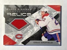 2021-22 Upper Deck Black Diamond Diamond Debut Relics Cole Caufield #DD-CC card