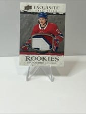 2021-22 Upper Deck Black Diamond Exquisite Collection Rookie Patch Cole Caufield #R-CC card