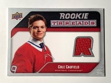 2021-22 Upper Deck Rookie Threads Retro Cole Caufield #RT-CC card